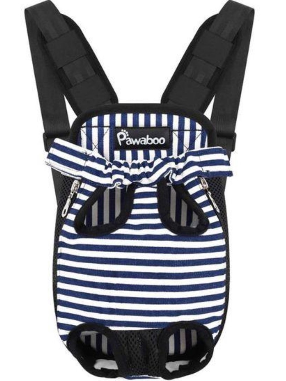 DOG CARRIER- Blue & White Striped Front Pet Carrier